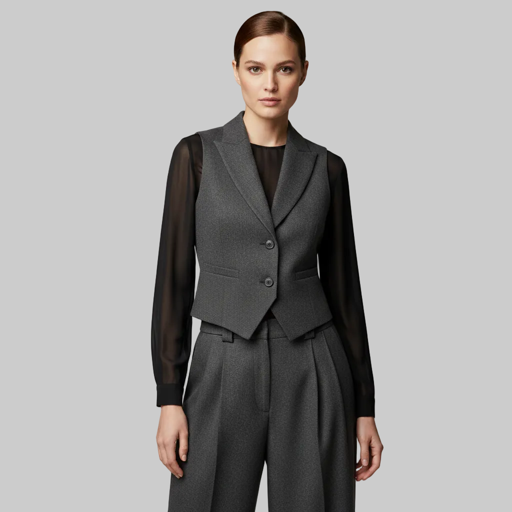 Women's Suit Vest & Wide-Leg Trouser Set
