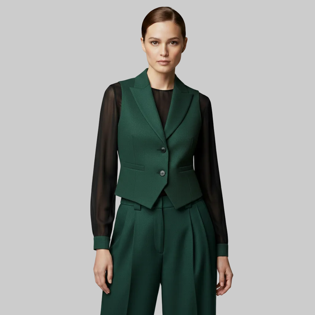 Women's Suit Vest & Wide-Leg Trouser Set