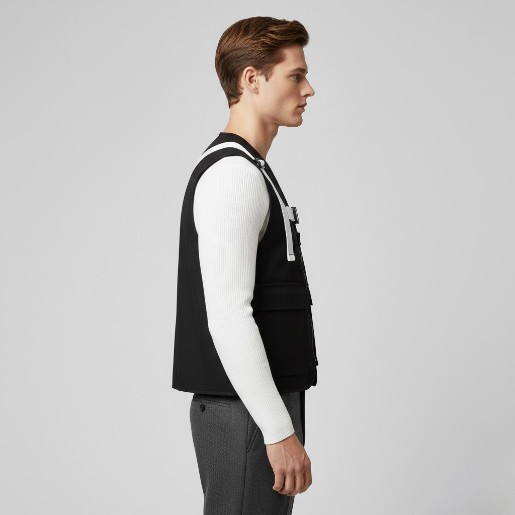 Men's Tactical Utility Buckle Vest