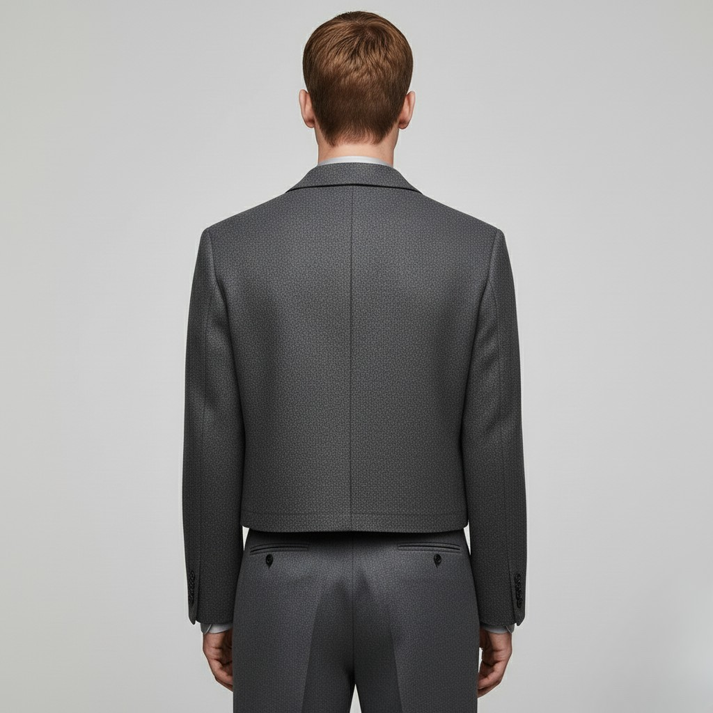 Men's Cropped Tailored Blazer Jacket