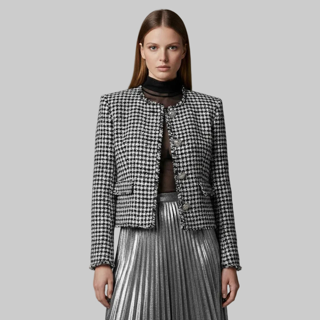 Women's Tweed Button Jacket