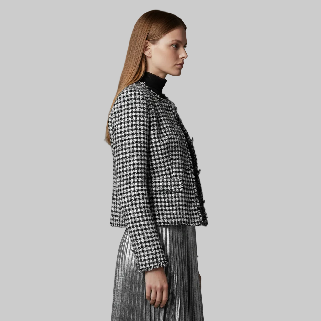 Women's Tweed Button Jacket