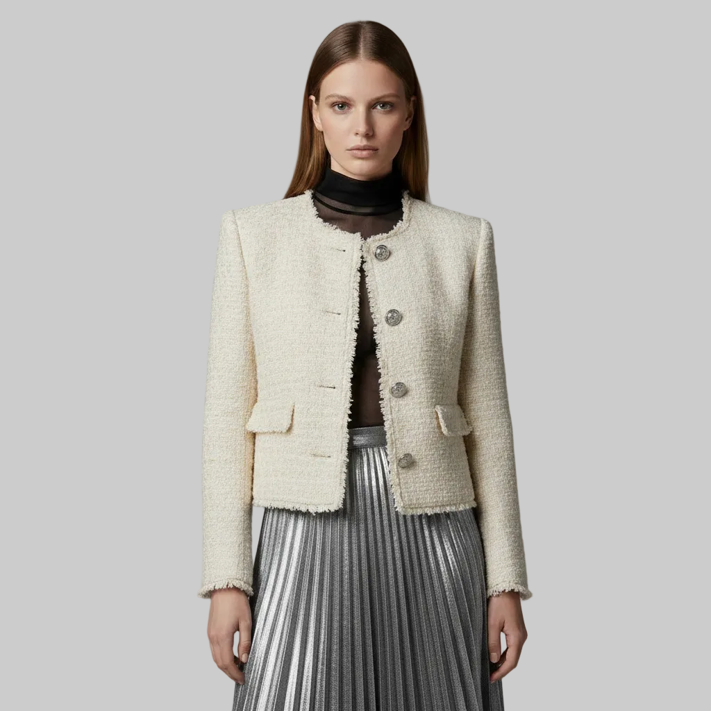 Women's Tweed Button Jacket