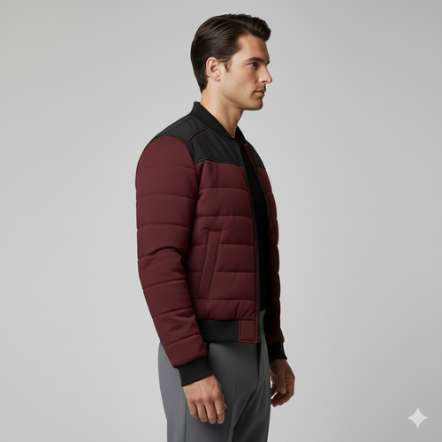 Men's Color-Block Bomber Jacket