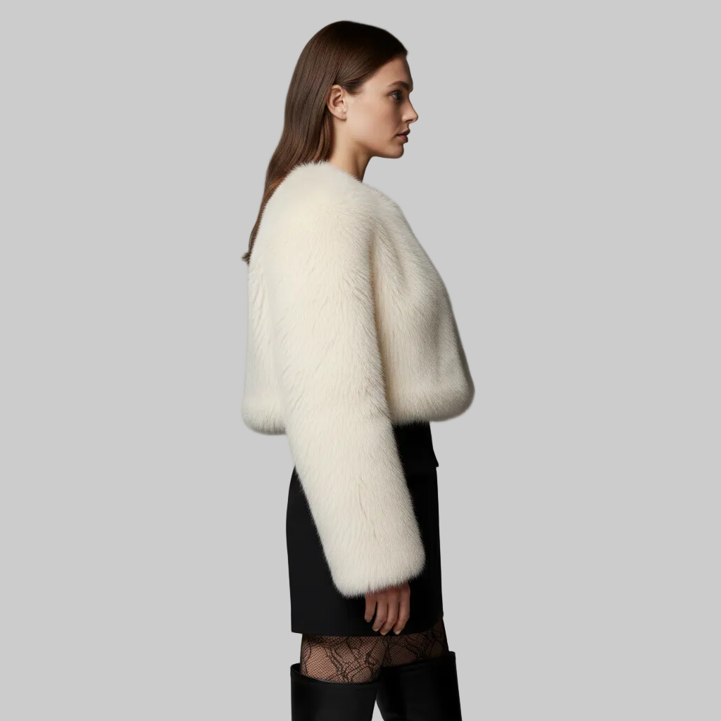 Women's Cropped Faux-Fur Jacket