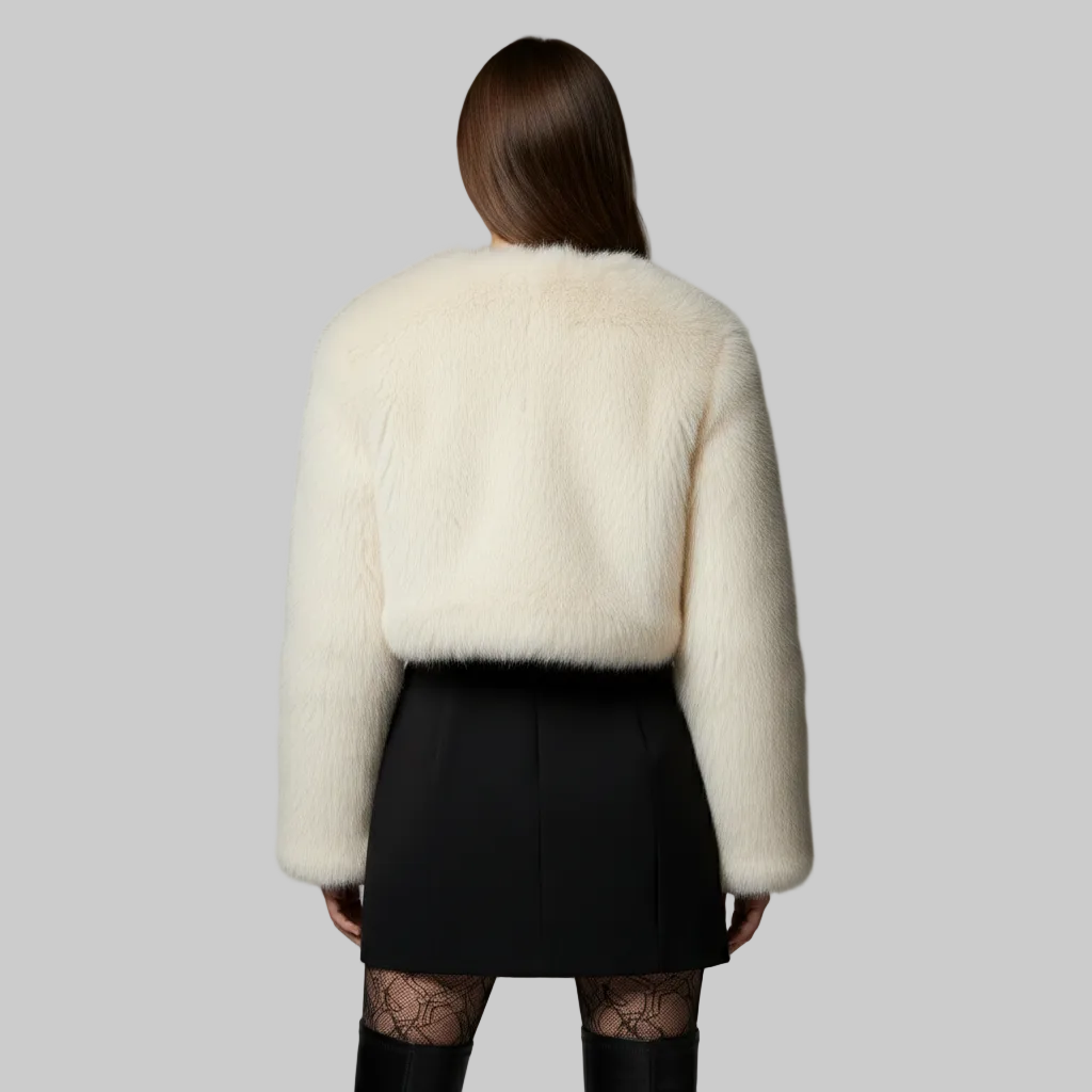 Women's Cropped Faux-Fur Jacket