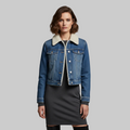 Women's Sherpa Collar Denim Jacket