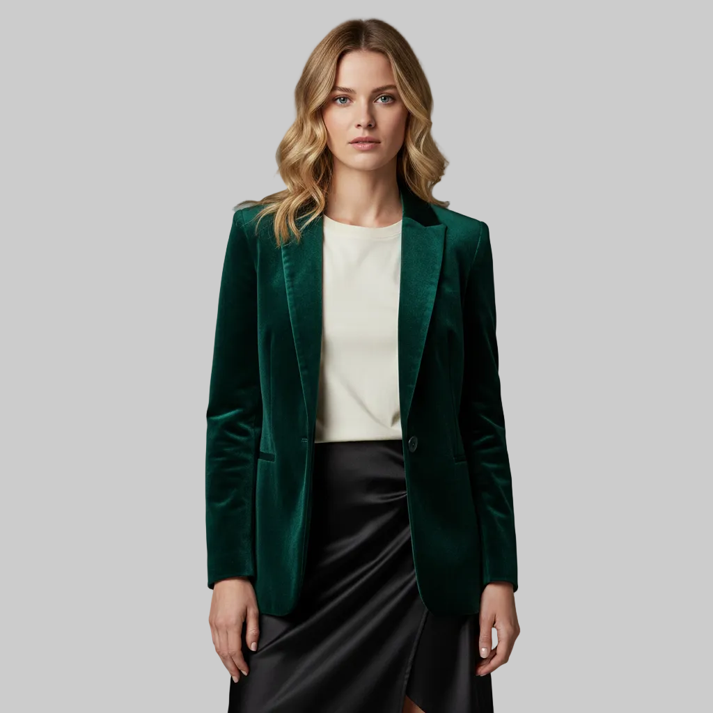 Women's Velvet Tailored Blazer