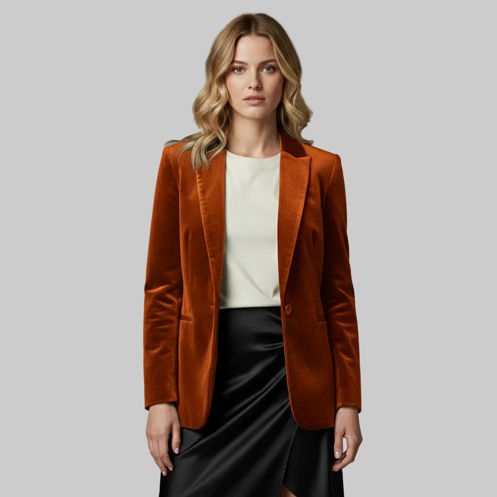 Women's Velvet Tailored Blazer