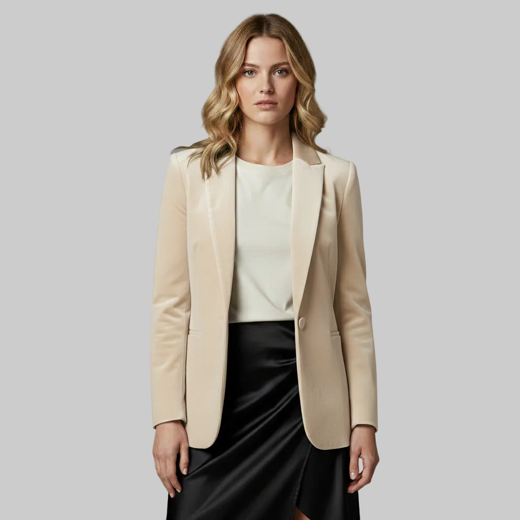 Women's Velvet Tailored Blazer