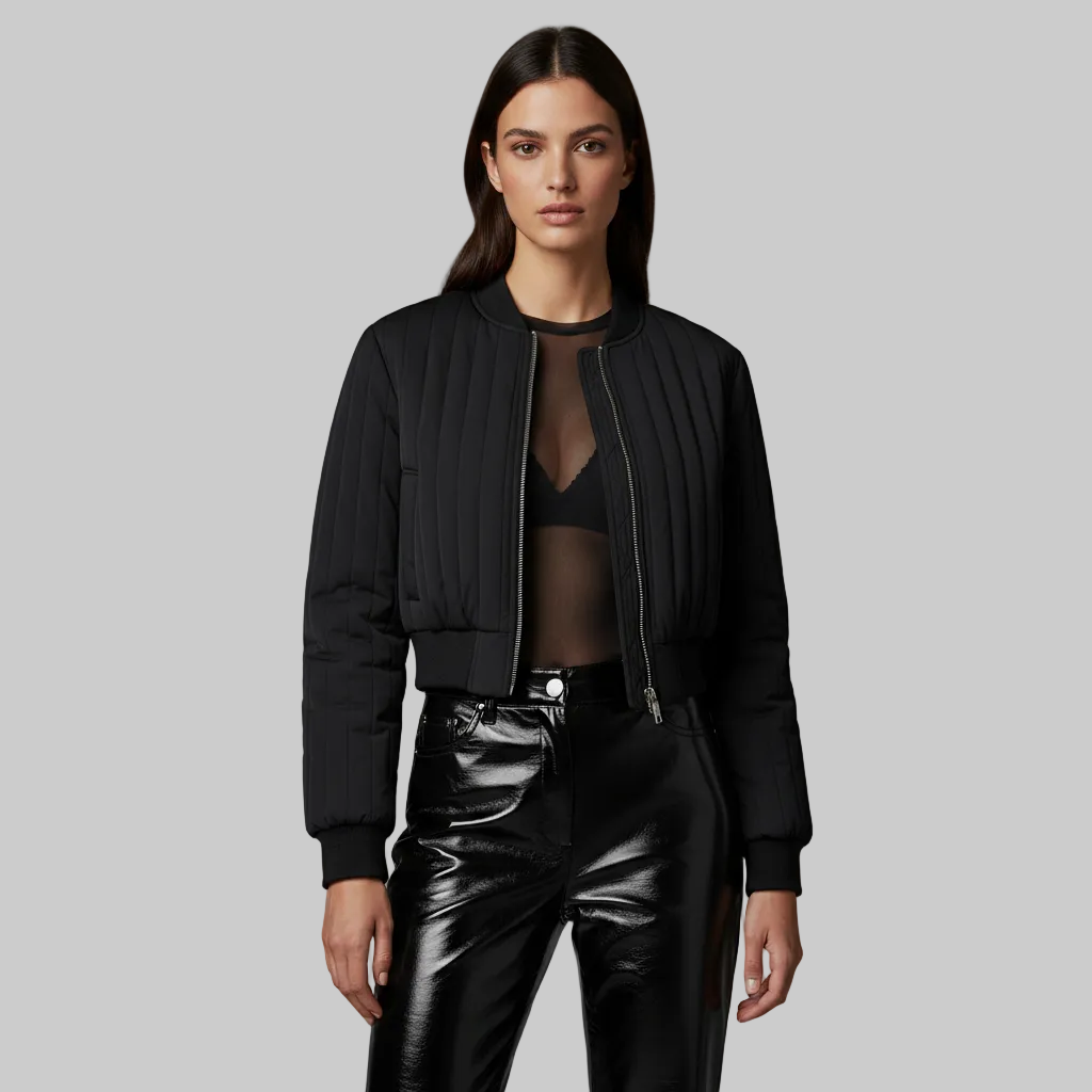 Women's Quilted Bomber Jacket