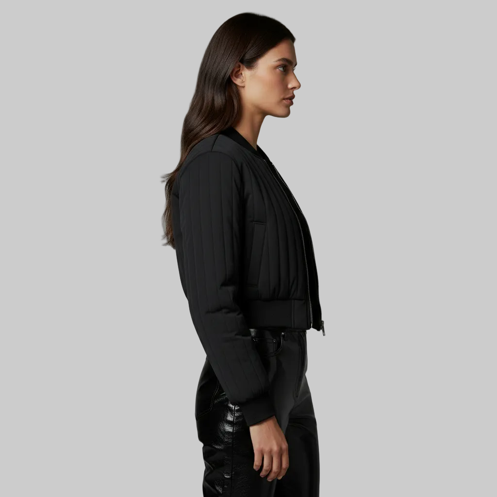 Women's Quilted Bomber Jacket